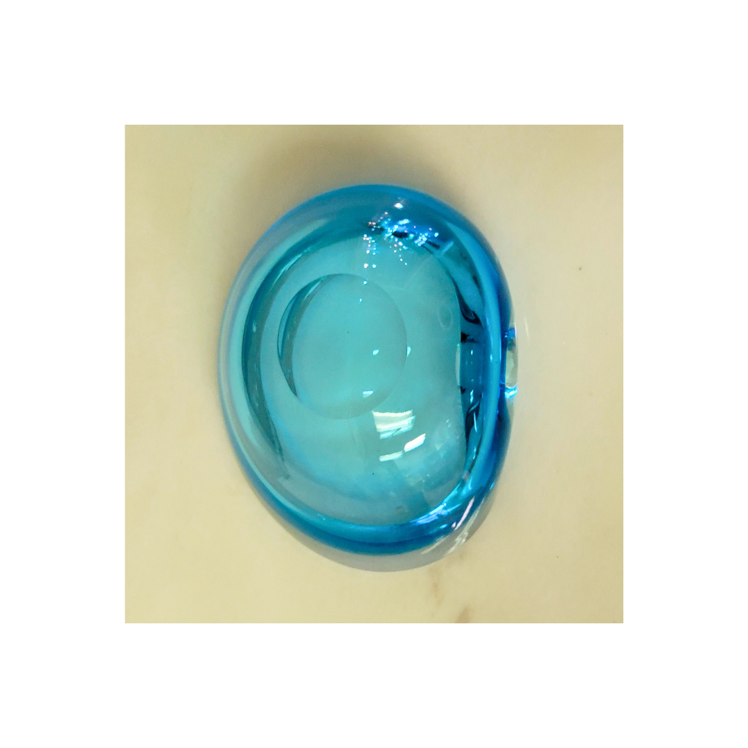 Handcrafted Blue Glass Bowl