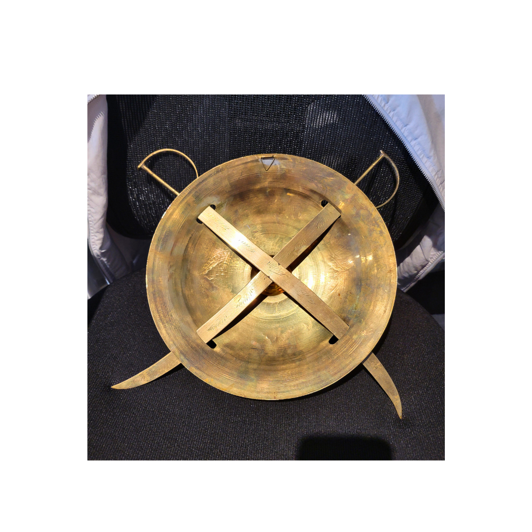 Decorative Brass Shield And Swords Set