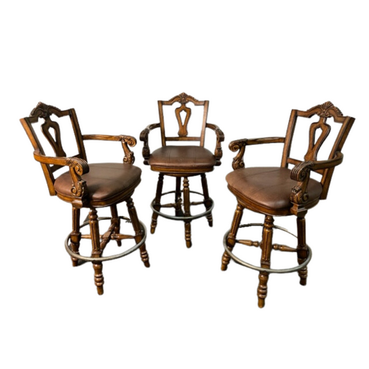 Three Matching Swivel Bar Stools