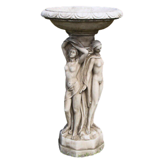 Three Graces Stone Plant Pedestal