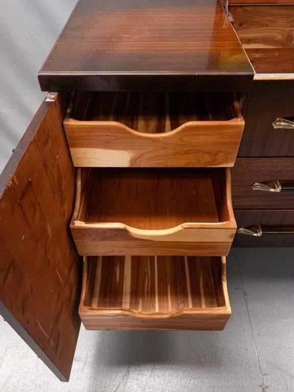 Vintage Mahogany Chest Lined With Cedar