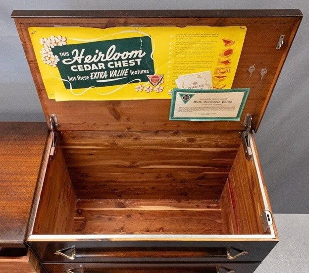 Vintage Mahogany Chest Lined With Cedar