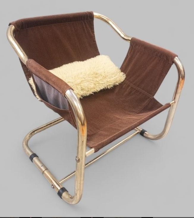 Pair of Vintage Tubular Sling Chair